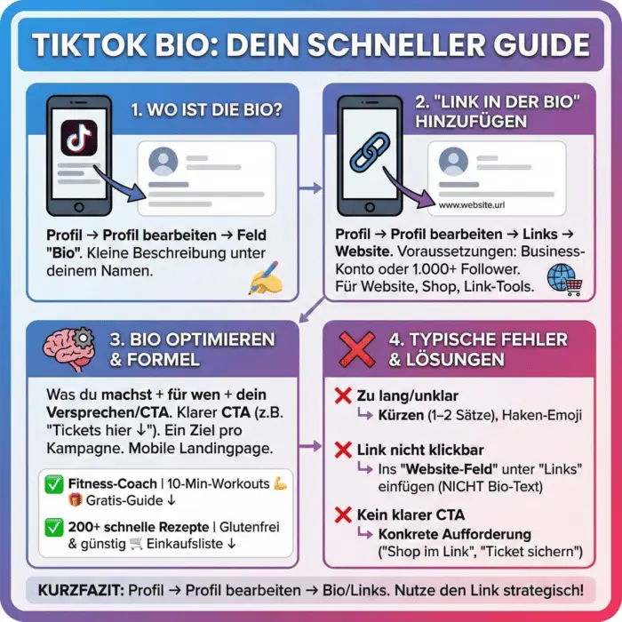 Wo ist die bio bei tiktok