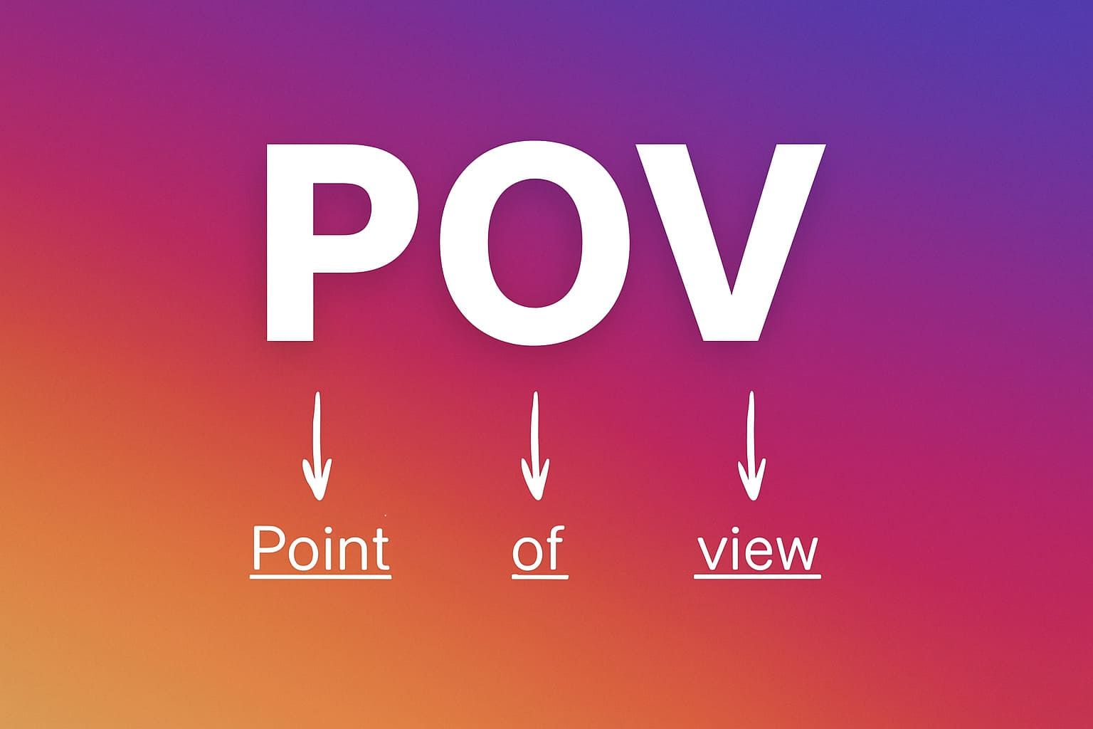Was bedeutet POV auf Instagram?
